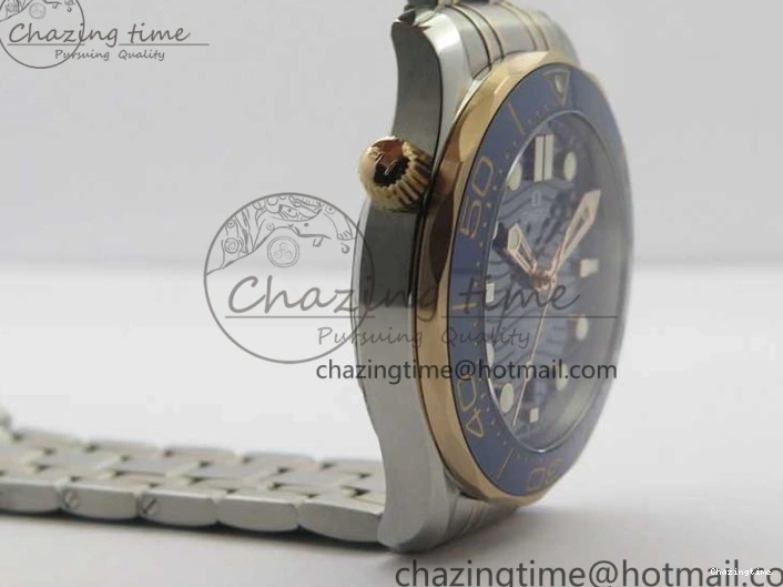 1223 2018 Seamaster Diver 300M SS RG VSF 1:1 Best Edition RG Bezel Blue Dial on SS RG Bracelet A Sleek 7925